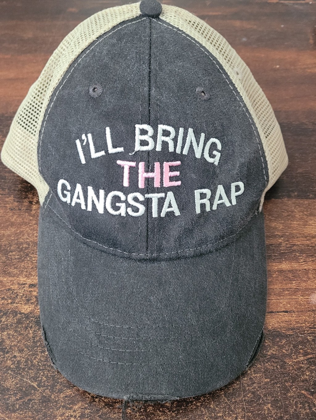 Adams Brand Trucker Style Hat Cotton Ill Bring The Gangsta Rap